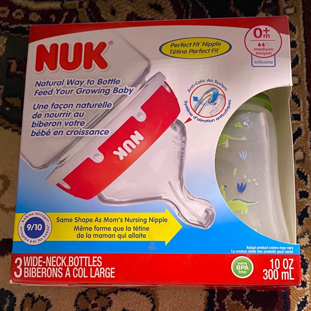NUK Red Baby Bottle